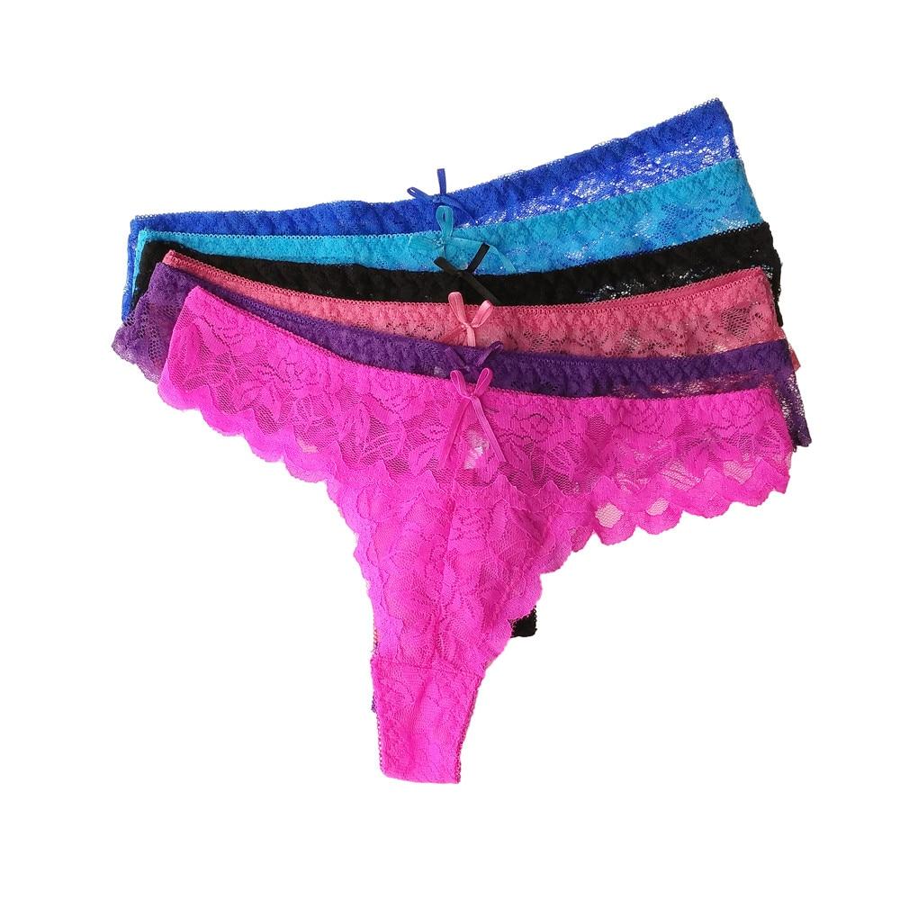"Sissy Olga" Lace Thong Set (5 Panties) - Sissy Panty Shop