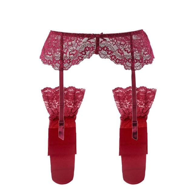 2 Pcs Garter Belt + Stockings Set - Sissy Panty Shop