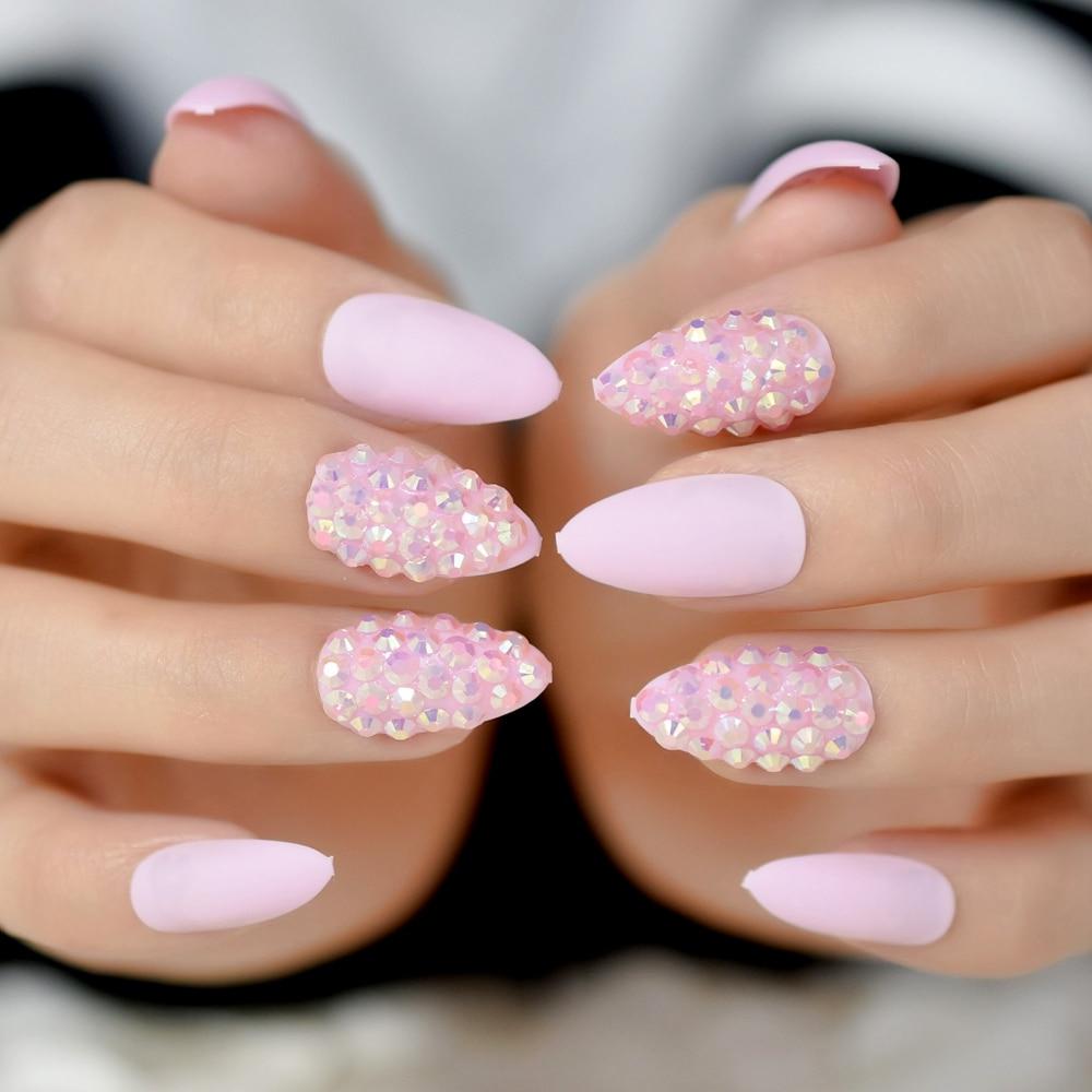 Pink Glitter Stiletto Faux Nails - Sissy Panty Shop