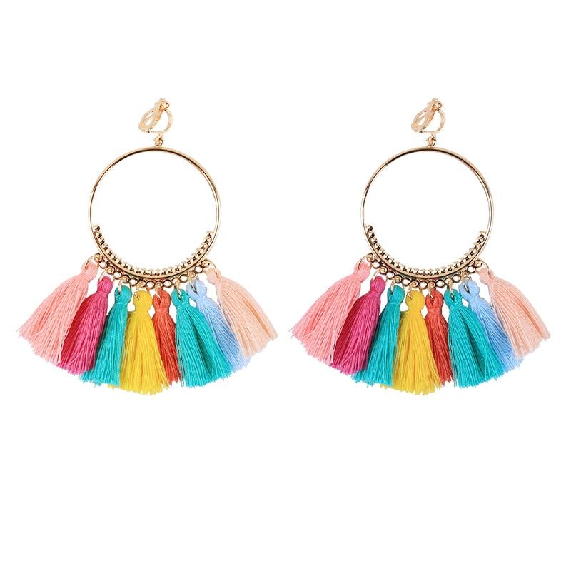 Bohemian Tassel Clip On Earrings - Sissy Panty Shop