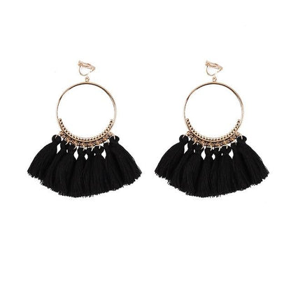 Bohemian Tassel Clip On Earrings - Sissy Panty Shop