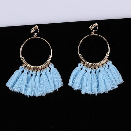 Bohemian Tassel Clip On Earrings - Sissy Panty Shop