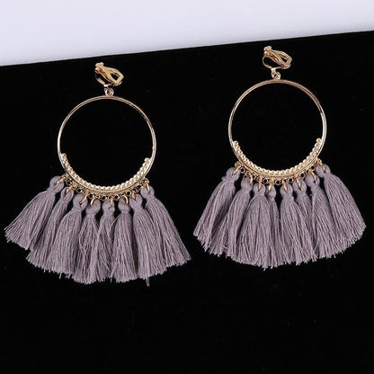 Bohemian Tassel Clip On Earrings - Sissy Panty Shop