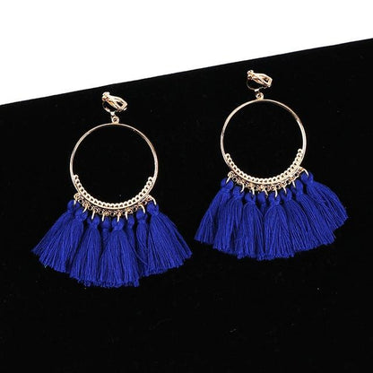 Bohemian Tassel Clip On Earrings - Sissy Panty Shop