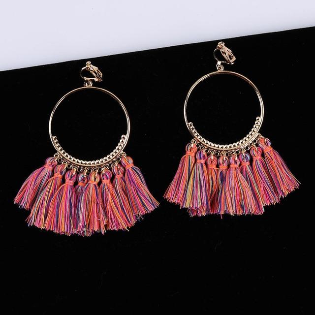 Bohemian Tassel Clip On Earrings - Sissy Panty Shop