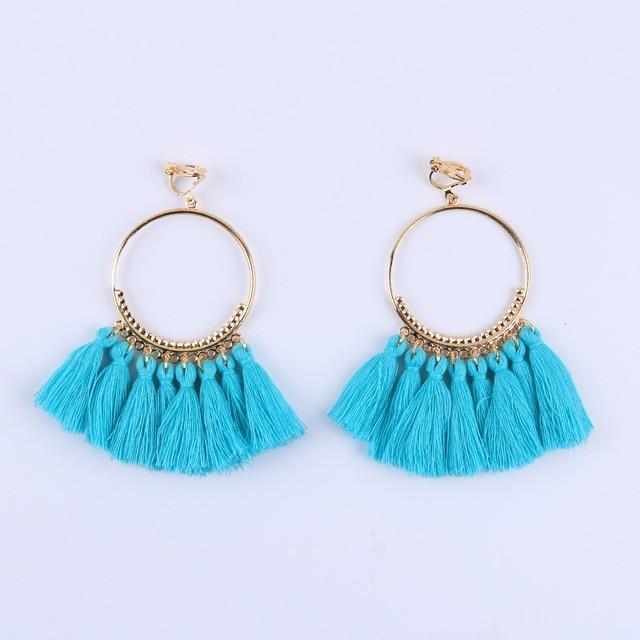 Bohemian Tassel Clip On Earrings - Sissy Panty Shop