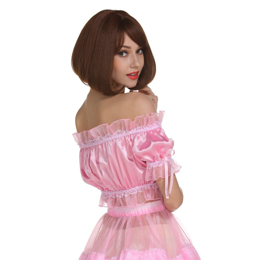 Off Shoulder Two Piece Sissy Dress - Sissy Panty Shop