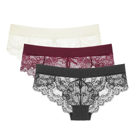 3 Pcs Lace Panties - Sissy Panty Shop