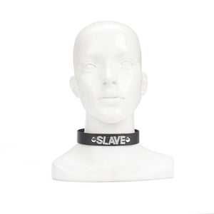 Black Leather Slave Collar - Sissy Panty Shop