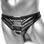 Faux Leather T-Back Thong - Sissy Panty Shop
