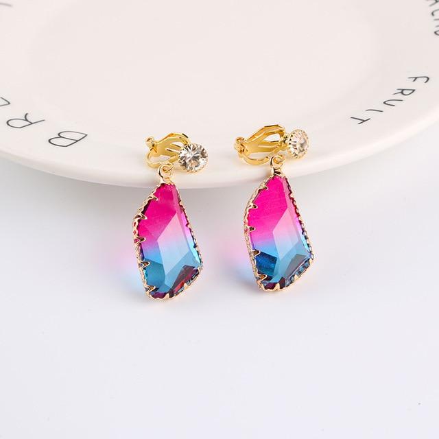 Crystal Dangle Clip On Earrings - Sissy Panty Shop