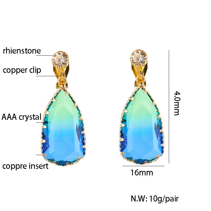 Crystal Dangle Clip On Earrings - Sissy Panty Shop