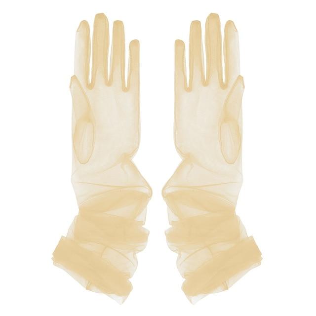 Transparent Sheer Tulle Gloves - Sissy Panty Shop