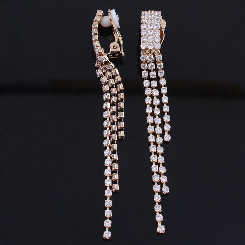 Crystal Dangle Clip On Earrings - Sissy Panty Shop