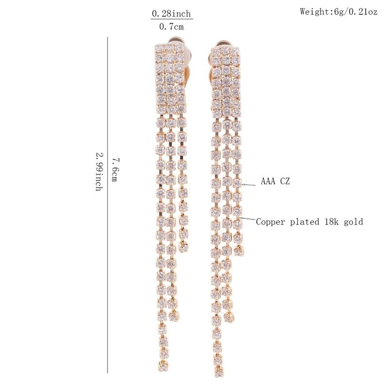 Crystal Dangle Clip On Earrings - Sissy Panty Shop