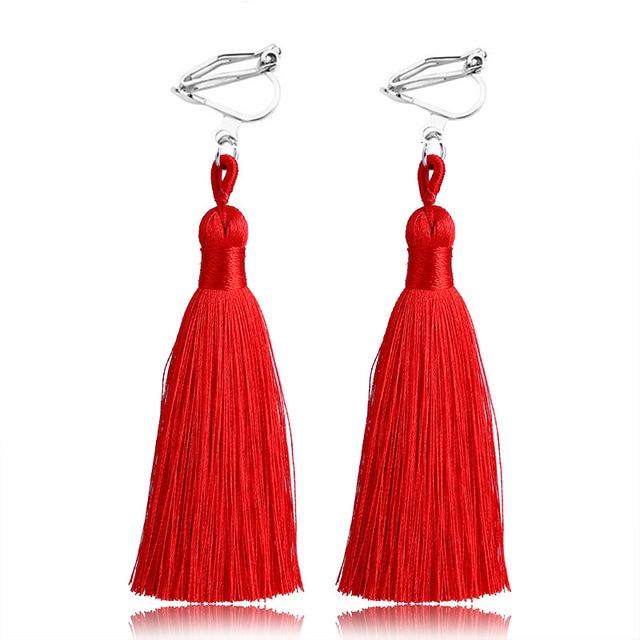 Bohemian Tassel Clip On Earrings - Sissy Panty Shop