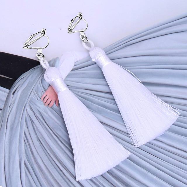 Bohemian Tassel Clip On Earrings - Sissy Panty Shop