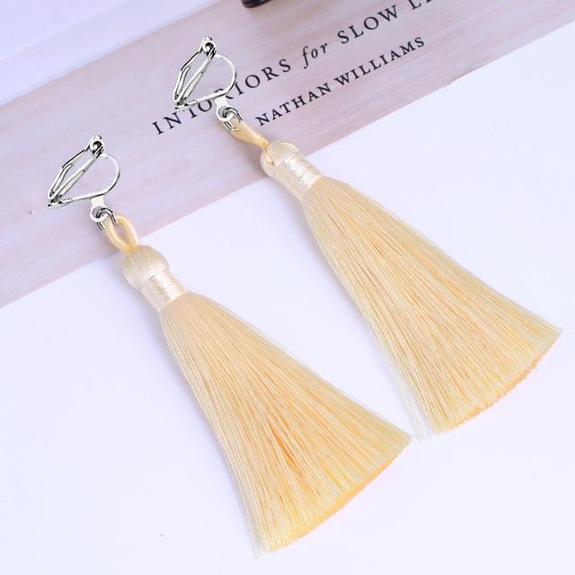 Bohemian Tassel Clip On Earrings - Sissy Panty Shop