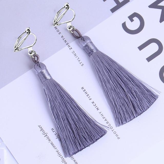 Bohemian Tassel Clip On Earrings - Sissy Panty Shop