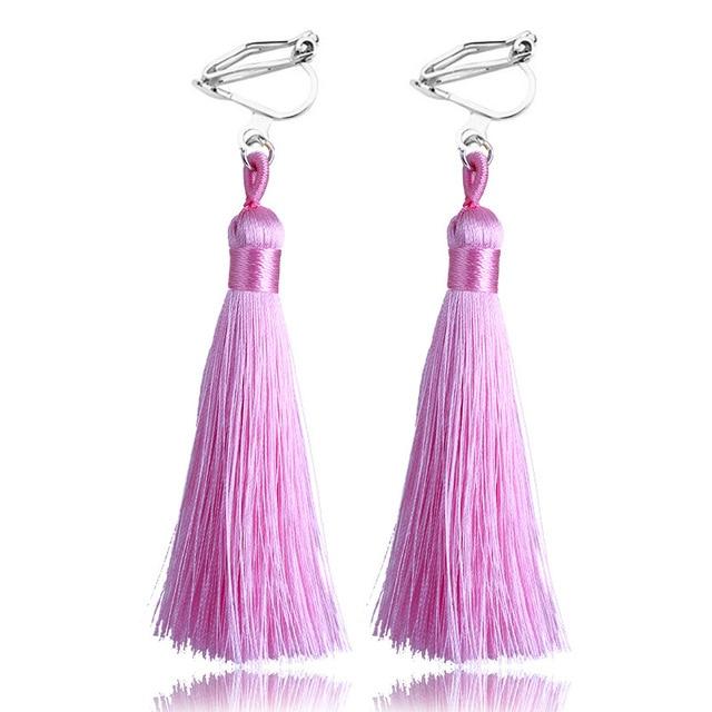 Bohemian Tassel Clip On Earrings - Sissy Panty Shop