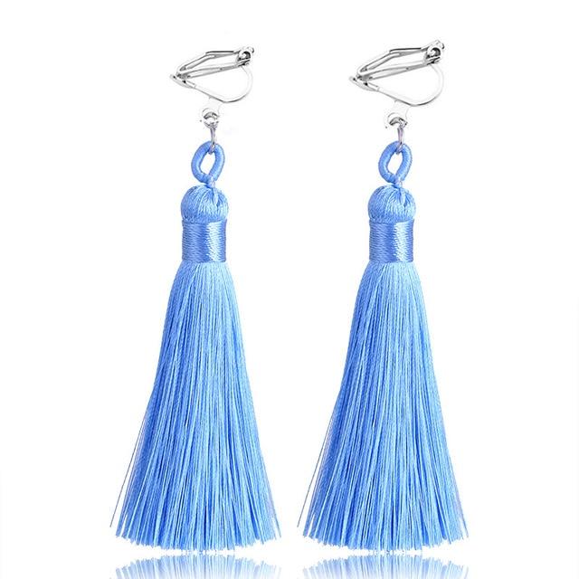 Bohemian Tassel Clip On Earrings - Sissy Panty Shop