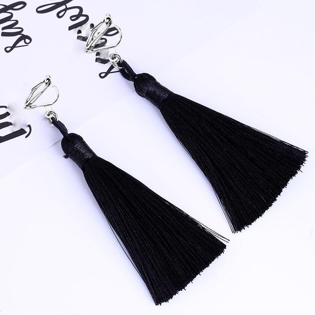 Bohemian Tassel Clip On Earrings - Sissy Panty Shop