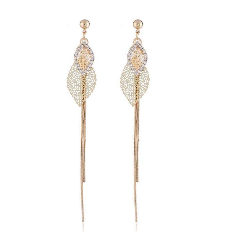 Long Tassel Leaf Clip on Earrings - Sissy Panty Shop