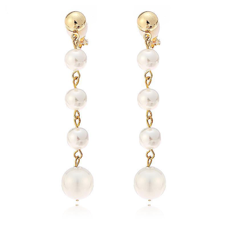 Faux Pearl Tassel Clip On Earrings - Sissy Panty Shop