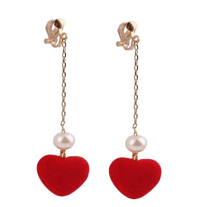 "Tranny Christine" Heart Clip On Earrings - Sissy Panty Shop