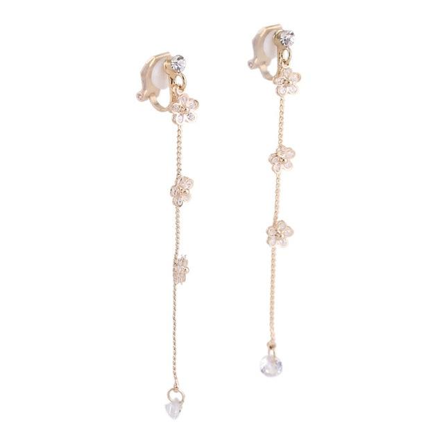 "Tranny Flor" Dangle Clip On Earrings - Sissy Panty Shop