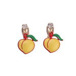 Small Peach Clip On Earrings Sissy Panty Shop yellow 