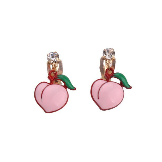 Small Peach Clip On Earrings - Sissy Panty Shop