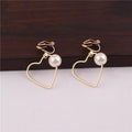 Faux Pearl Heart Clip On Earrings - Sissy Panty Shop