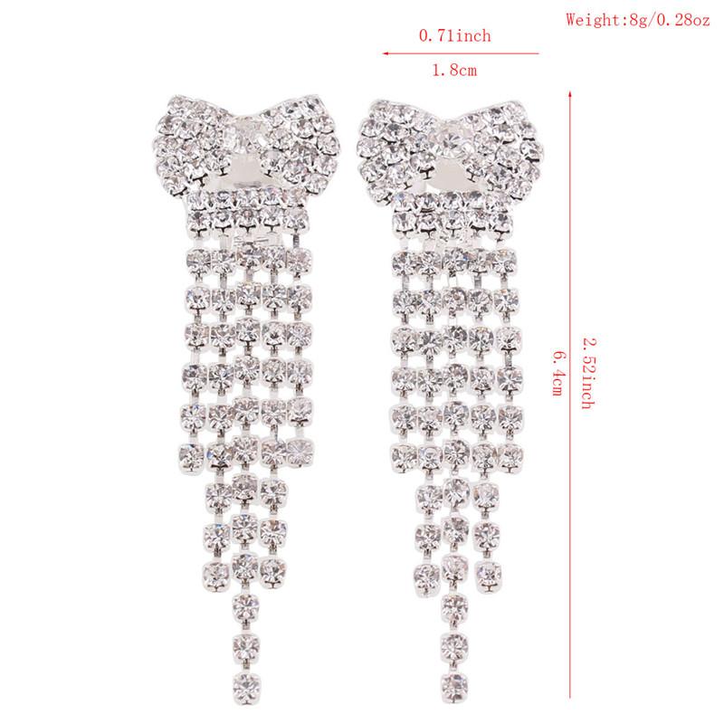 Crystal Bow Clip On Earrings - Sissy Panty Shop
