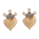 "Tranny Brenda" Heart Crown Clip On Earrings - Sissy Panty Shop