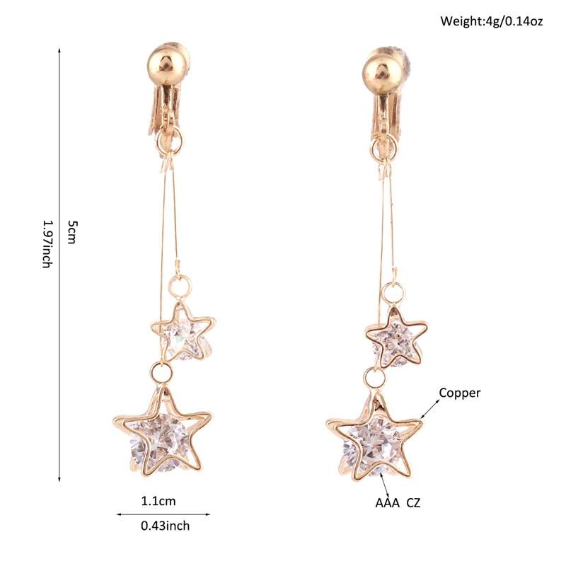 "Sissy Andy" Star Dangle Clip On Earrings - Sissy Panty Shop