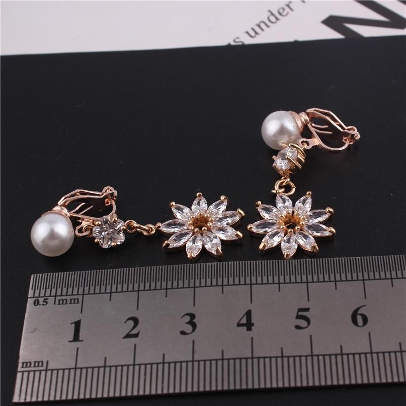 Faux Pearl & Crystal Clip on Earrings - Sissy Panty Shop