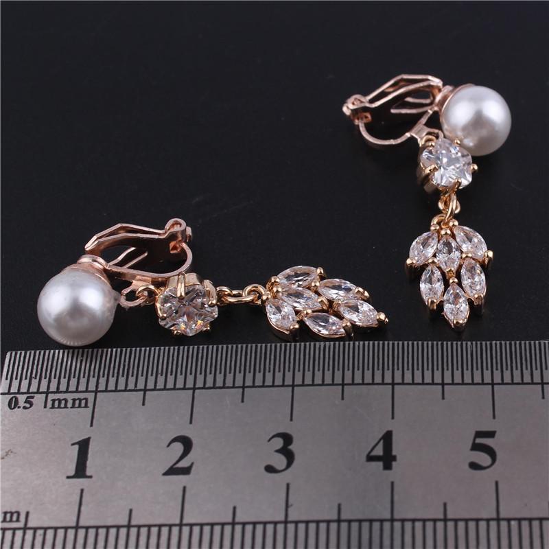Faux Pearl & Crystal Clip on Earrings - Sissy Panty Shop
