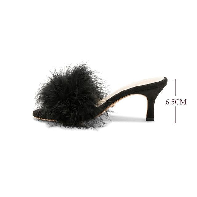 "Sissy Monica" Fur Slippers - Sissy Panty Shop