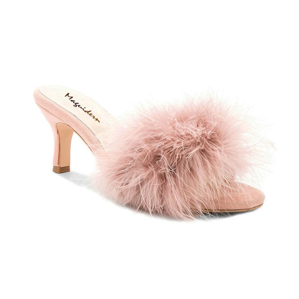 "Sissy Monica" Fur Slippers - Sissy Panty Shop