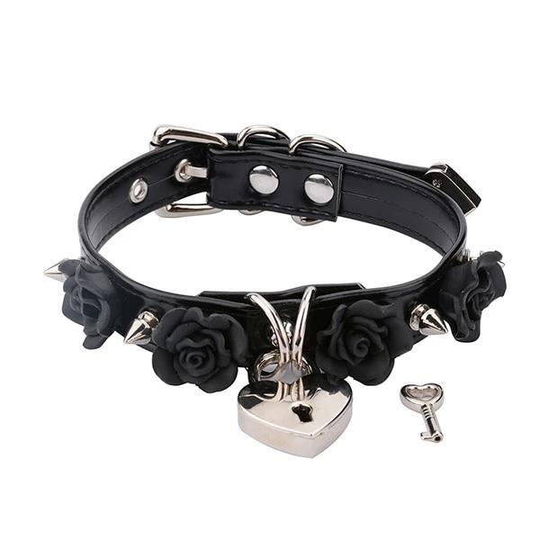 "Sissy Elsa" Rose Lockable Choker - Sissy Panty Shop