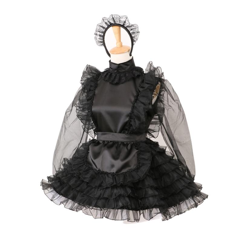 Organza Lockable Sissy Maid Dres - Sissy Panty Shop