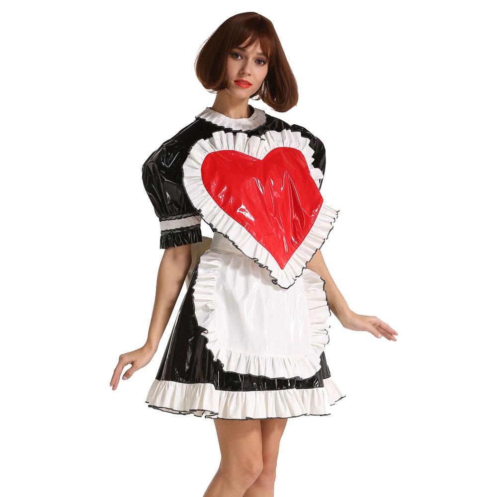 Sissy Maid Lockable Heart Dress - Sissy Panty Shop