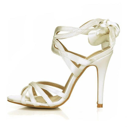 "Sissy Blanche" Satin Sandals - Sissy Panty Shop