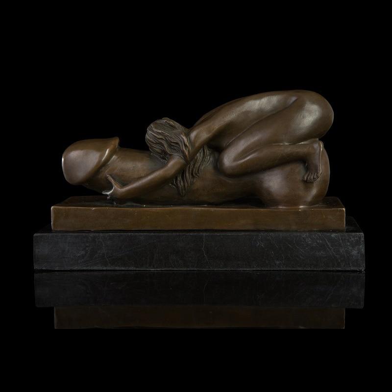 Penis Worship Bronze Figurine - Sissy Panty Shop