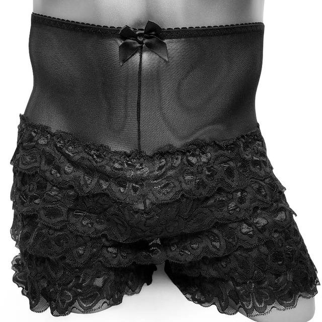 Sheer Lace Ruffled Panties - Sissy Panty Shop