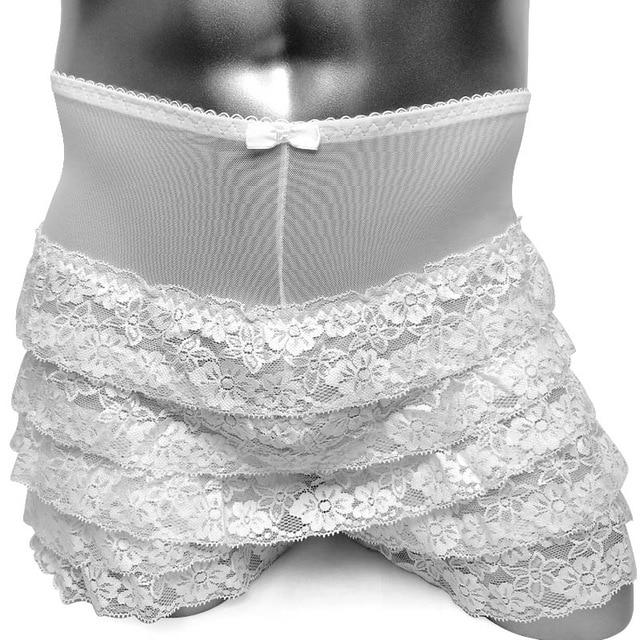 Sheer Lace Ruffled Panties - Sissy Panty Shop