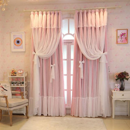 Lace Pink Tulle Curtains - Sissy Panty Shop