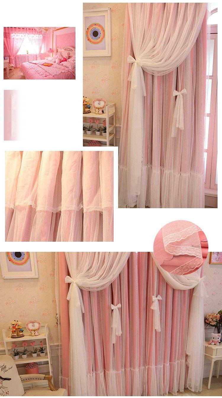 Lace Pink Tulle Curtains - Sissy Panty Shop