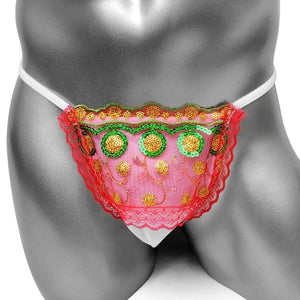 "Sissy Anette" Embroidered G-String - Sissy Panty Shop